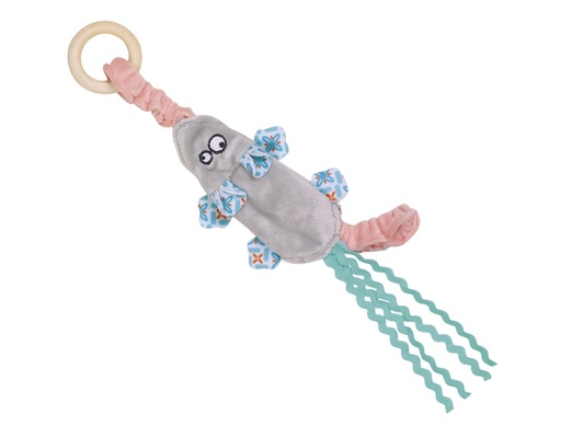 [NB80252] Pluche muiselastiek met houten ring