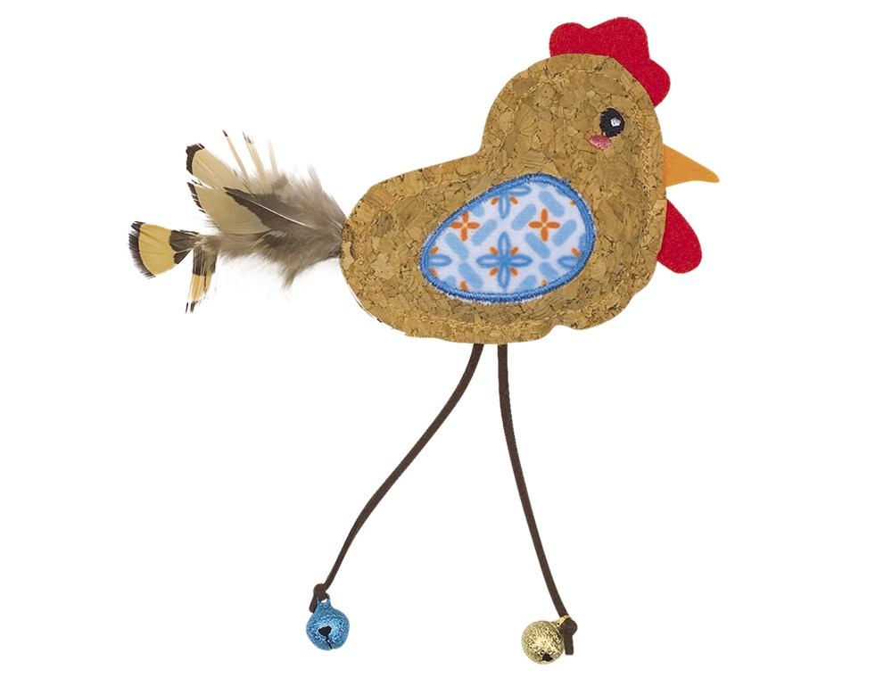 Kurkenvogel met kattenkruid 17 cm blauw