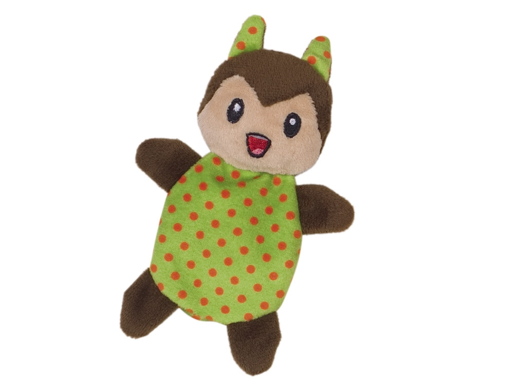 Pluche kat met kattenkruid 14 cm groen