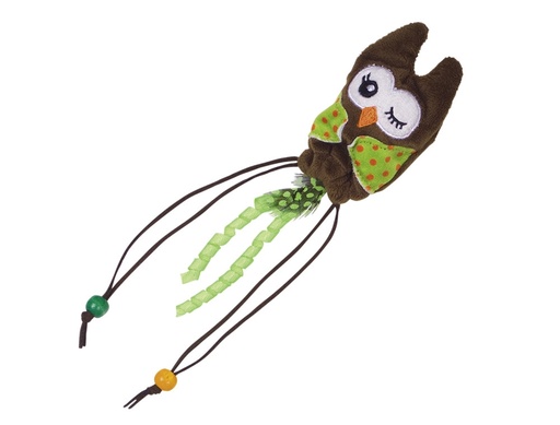 [NB80265] Pluche uil met houten bal