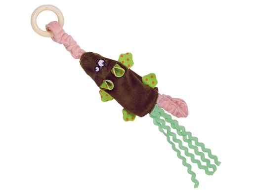 [NB80266] Pluche muiselastiek met houten ring