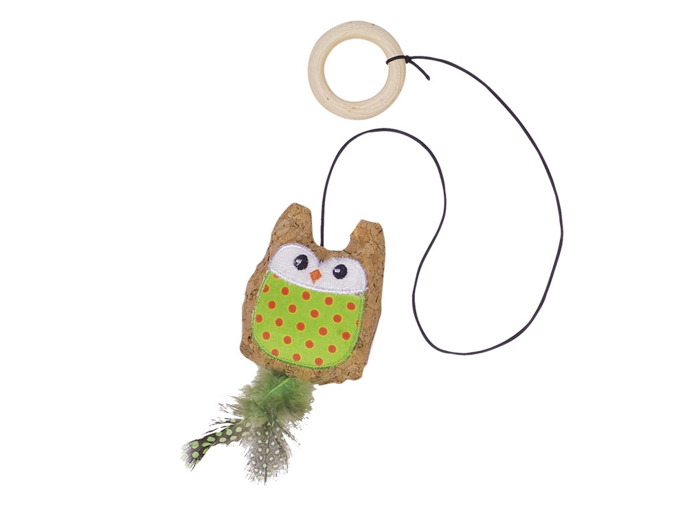 Kurkenuil met kattenkruid, met houten ring