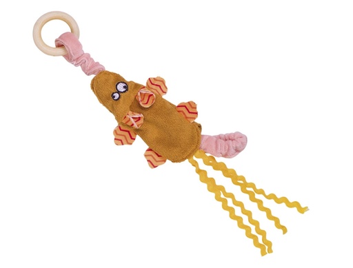 [NB80280] Pluche muiselastiek met houten ring