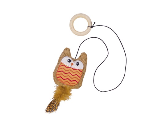 [NB80283] Kurkenuil met kattenkruid, met houten ring