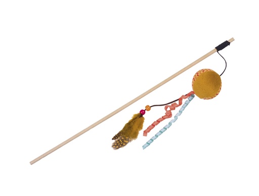[NB80286] Teaser met pluchen bal, met kattenkruid