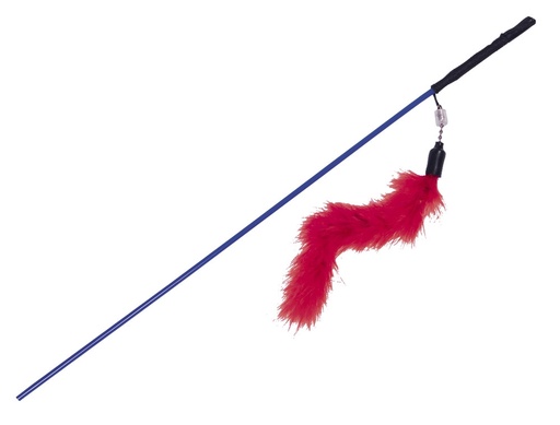 [NB80315] Kattenhengel met veren stok: 46 cm, strap + toy: 90 cm 