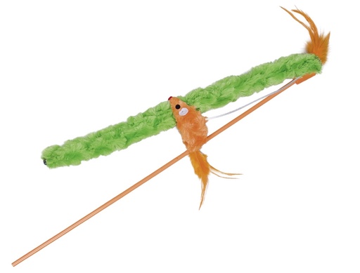 [NB80318] Kattenblad met speelgoed stok: 45 cm, toy: 37cm 
