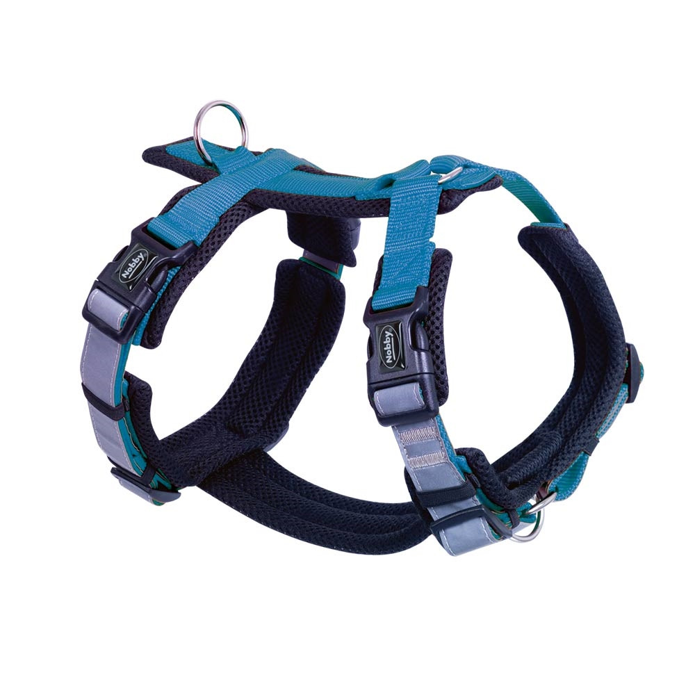 Harnas "DAGELIJKS WANDELCOMFORT" S: borst: 30-36 cm, taille: 46-56 cm licht blauw