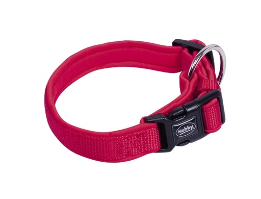 [NB8052401] Kraag "Klassieke Preno" L: 50-65 cm; b: 25/35 mm rood/rood