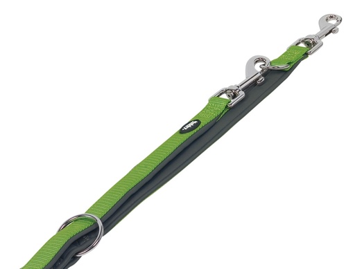 [NB8053039] Trainingslijn “Classic Preno” L: 200 cm; b: 25/35 mm neon groen/grijs