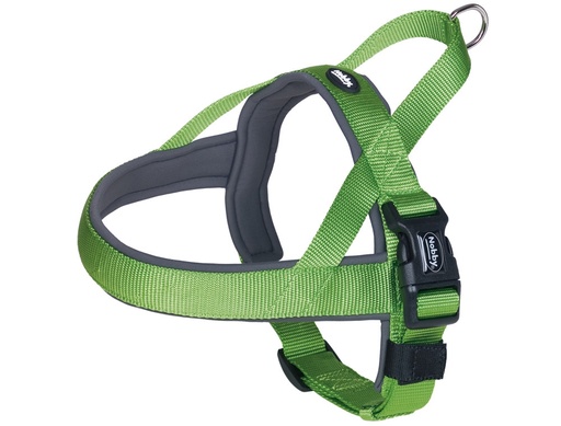 [NB8053139] NOORSE Harnas "Classic Preno" L: 38-50 cm + 36 cm; b: 20/25 mm neon groen/grijs