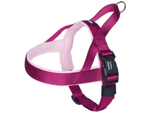 [NB8053164] NOORSE Harnas "Classic Preno" L: 38-50 cm + 36 cm; b: 20/25 mm rasberry/roze
