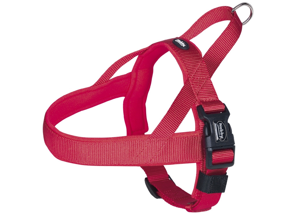 NOORSE Harnas "Classic Preno" L: 60-76 cm + 46 cm; b: 25/35 mm rood/rood