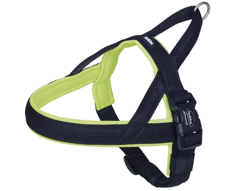 [NB8055124] NOORSE Harnas "Mesh Preno" L: 38-50 cm + 36 cm; b: 20/25 mm neon geel