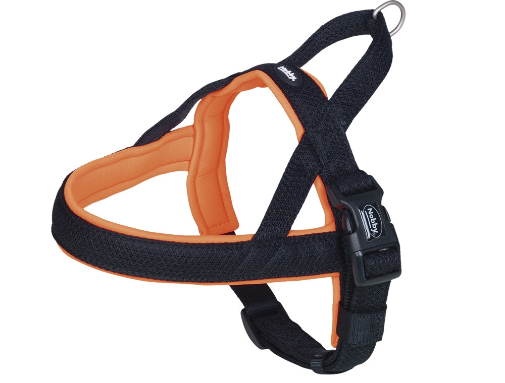 NOORSE Harnas "Mesh Preno" L: 68-85 cm + 54 cm; b: 40/45 mm neon oranje