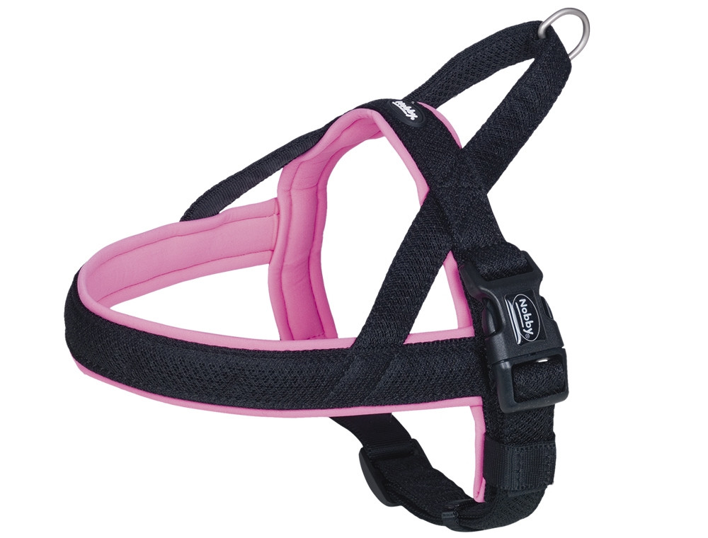 NOORSE Harnas "Mesh Preno" L: 68-85 cm + 54 cm; b: 40/45 mm roze