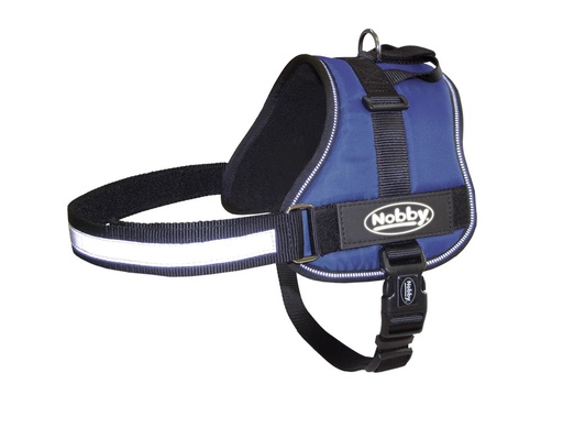 [NB8058106] Harnas "SEGURO" taille: 60-75 cm; b: 30 mm blauw