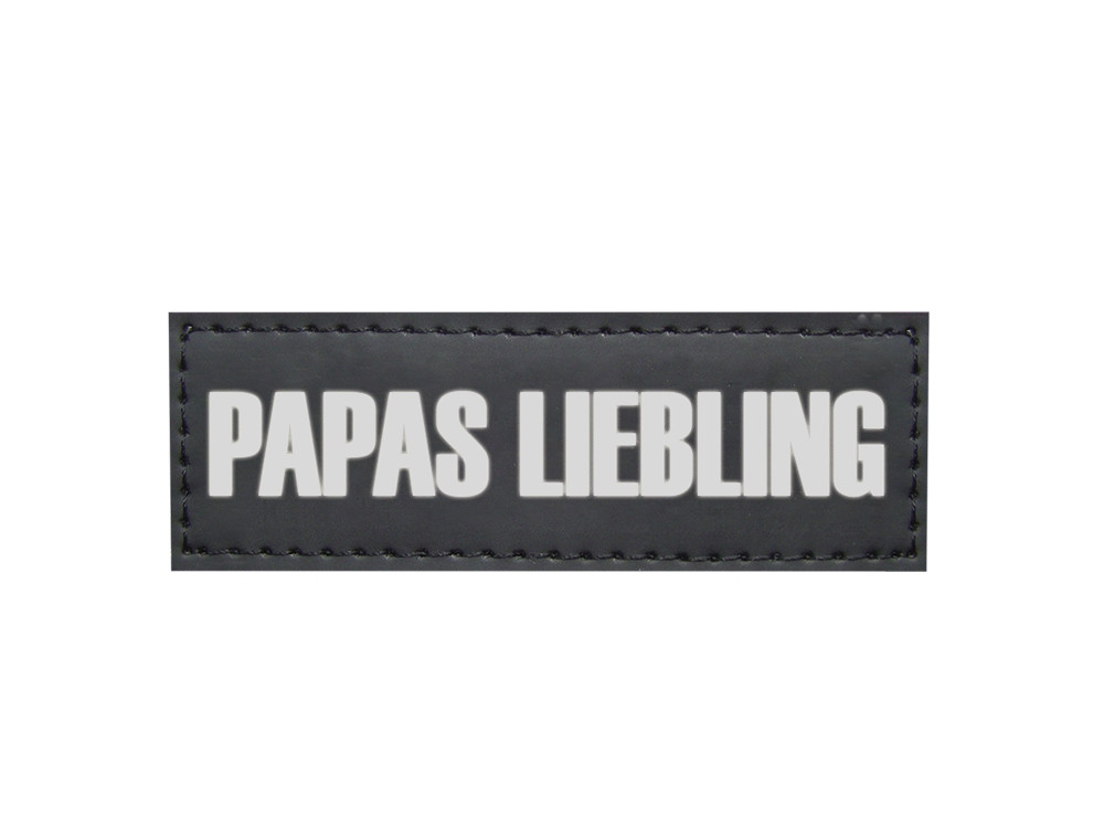 Klittenbandsticker PAPA'S FAVORIET Set 2 st; 3 x 9 cm 