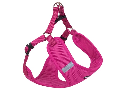 [NB8062364] Harnas "Mesh Reflect" B: 10mm; L: 28-33cm + 32cm raspberry