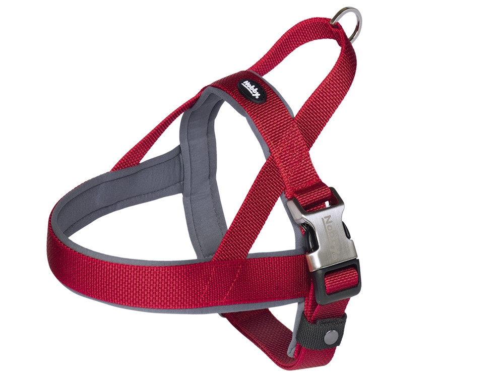 Noors harnas "Classic Preno Royal" L: 50-64 cm + 42 cm; b: 25/35 mm rood