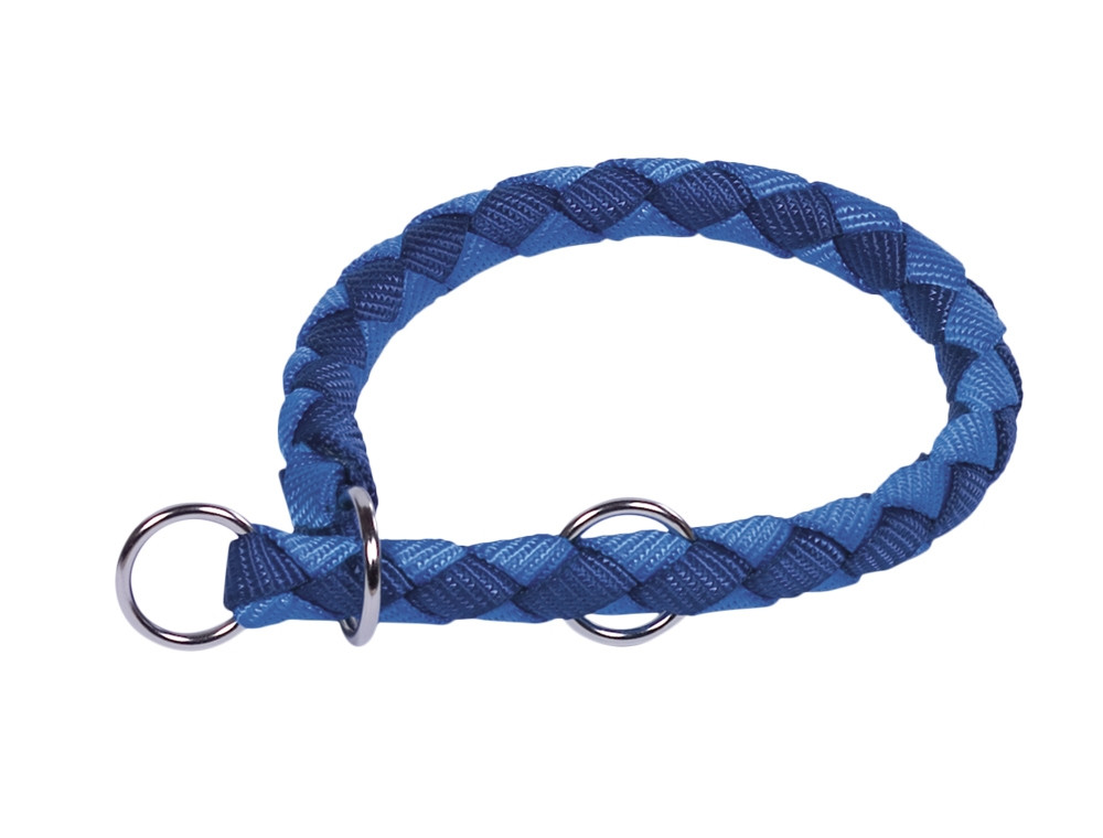 Choker "Corda" L: 47-55 cm; b: 18 mm blauw/licht blauw