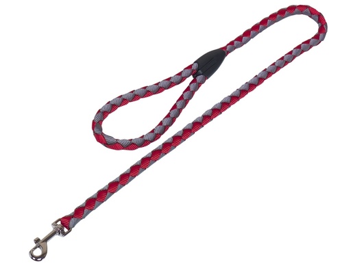 [NB8070701] Lijn "Corda" L: 100 cm; b: 18 mm rood/grijs