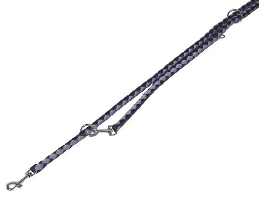 [NB8070905] Trainingslijn "Corda" L: 200 cm; b: 18 mm zwart/grijs