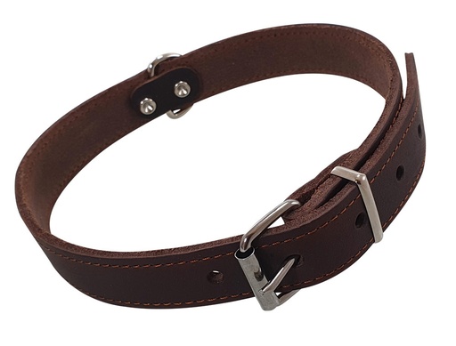 [NB8092403] Kraag "TABIL" 60 cm (46-56 cm), 25 mm bruin