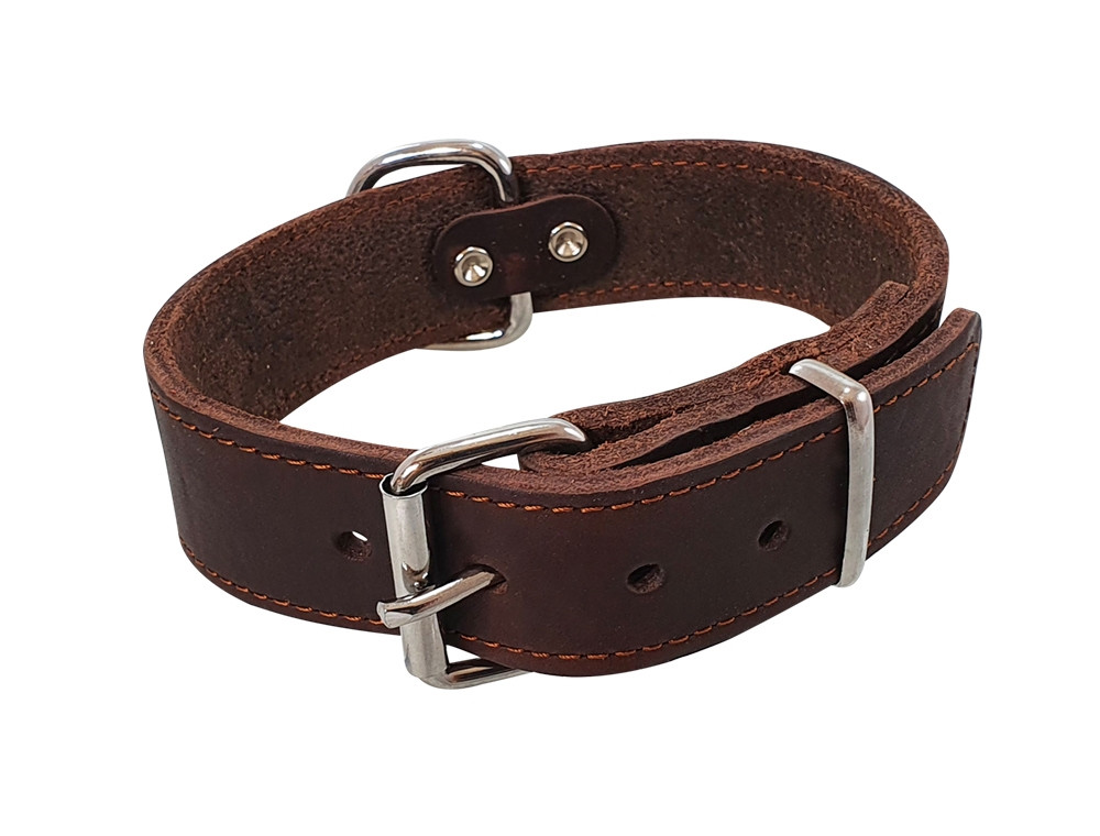 Kraag "TABIL" extra breed 45 cm (34-40 cm), 30 mm bruin