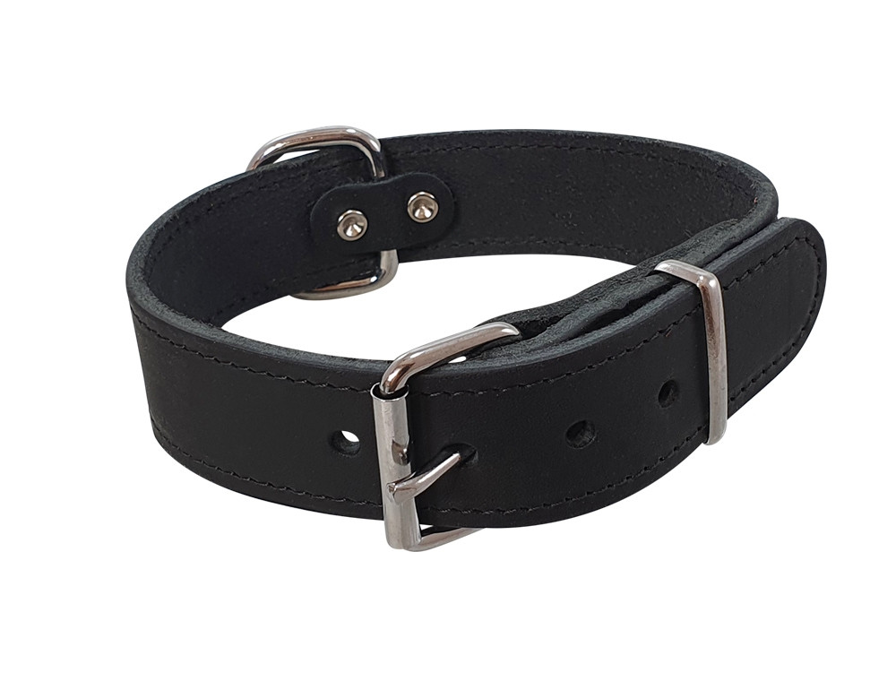 Kraag "TABIL" extra breed 45 cm (34-40 cm), 30 mm zwart