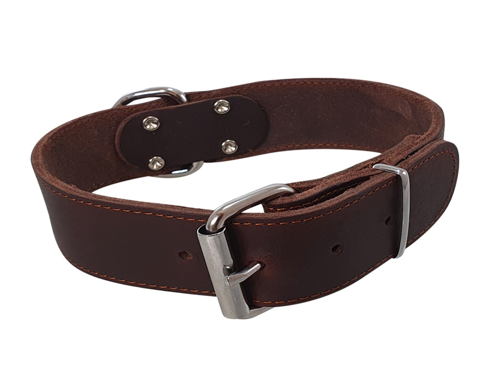 Kraag "TABIL" extra breed 55 cm (43-51 cm), 40 mm bruin