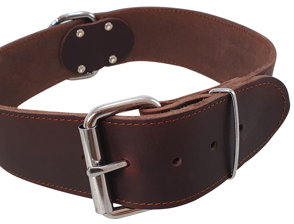 Kraag "TABIL" extra breed 75 cm (61-71 cm), 50 mm bruin