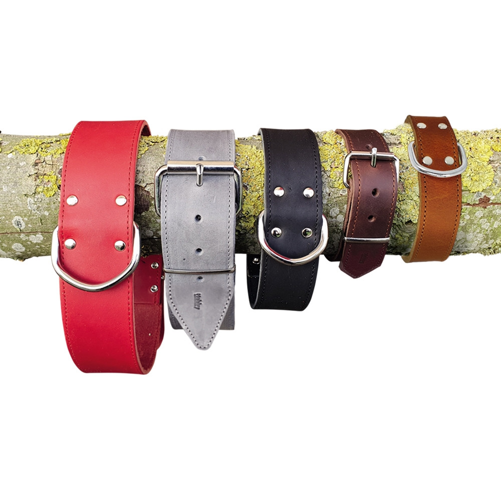 Kraag "TABIL" extra breed 75 cm (59-69 cm), 50 mm cognac