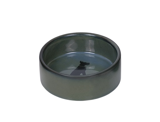 [NB82324] Keramieken schaal "Effect"  12 x 4,5 cm, 0,25 l groen-blauw