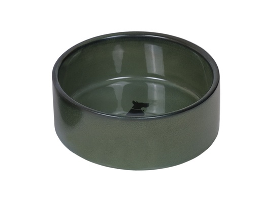 [NB82325] Keramieken schaal "Effect"  15 x 6 cm, 0,55 l groen