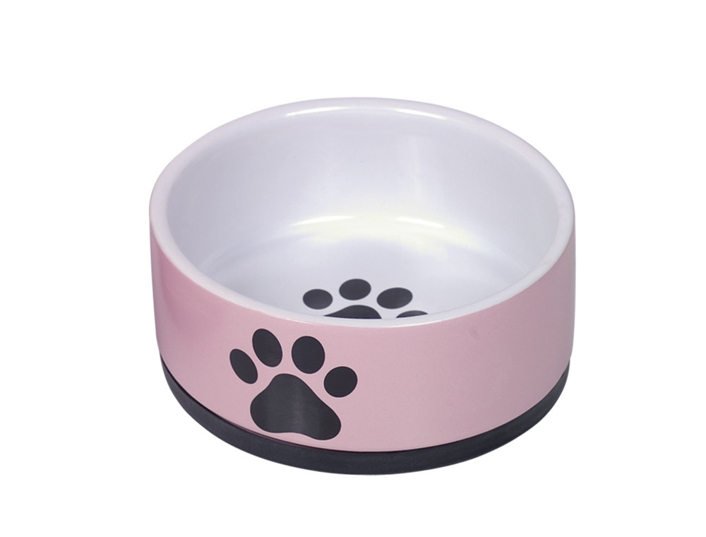 Keramische kom "Poot"  14 x 6,5 cm, 0,4 l roze