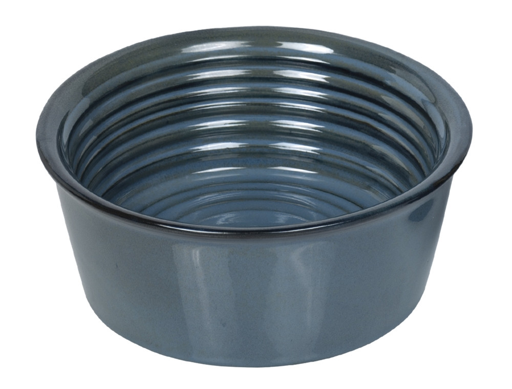 Keramieken schaal "Groove"  19,5 x 7,5 cm, 1,0 l groen blauw