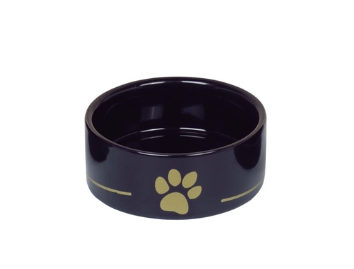 [NB82342] Keramieken schaal "Gouden Poot"  12 x 4,5 cm, 0,25 l zwart