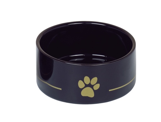 [NB82343] Keramieken schaal "Gouden Poot"  15 x 6 cm, 0,55 l zwart