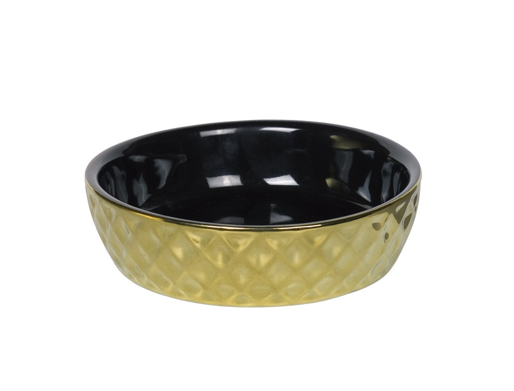 Keramieken kattenbak "Goud"  14,0 x 4 cm, 0,25 l goude
