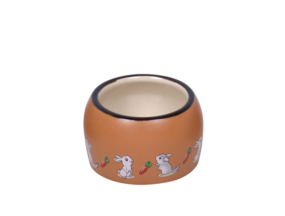 Knaagdier keramische voerbak "Konijn"  8 x 4,5 cm, 0,125 l 