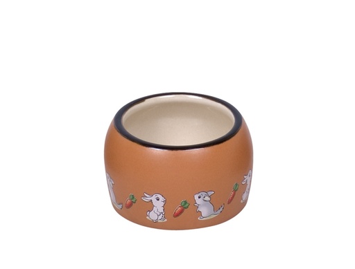 [NB82377] Knaagdier keramische voerbak "Konijn"  8 x 4,5 cm, 0,125 l 