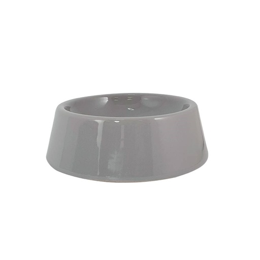 [NB82409] Keramieken schaal "Grazus"  16,0 x 4,5 cm, 0,30 l licht grijs