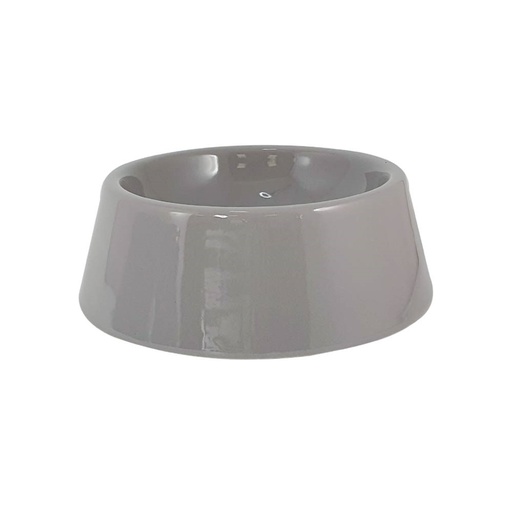 [NB82410] Keramieken schaal "Grazus"  18 x 6,5 cm, 0,65 l licht grijs