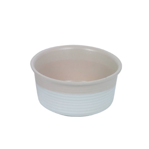 [NB82422] Keramieken schaal "Neta"  17,0 x 7,5 cm, 0,85 l wit/cream