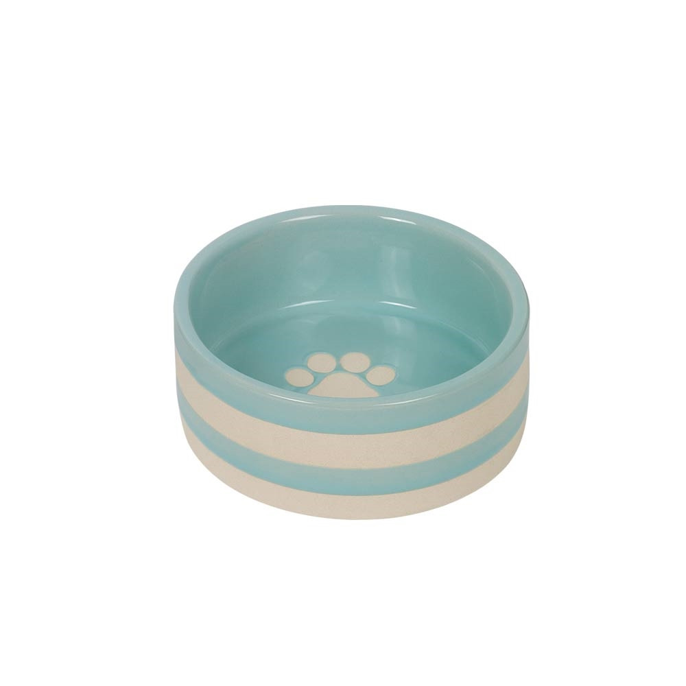 Keramieken schaal "Strio"  12,0 x 5,5 cm, 0,35 l mint/cream