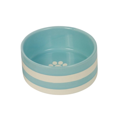 [NB82425] Keramieken schaal "Strio"  15,0 x 6,0 cm, 0,60 l mint/cream