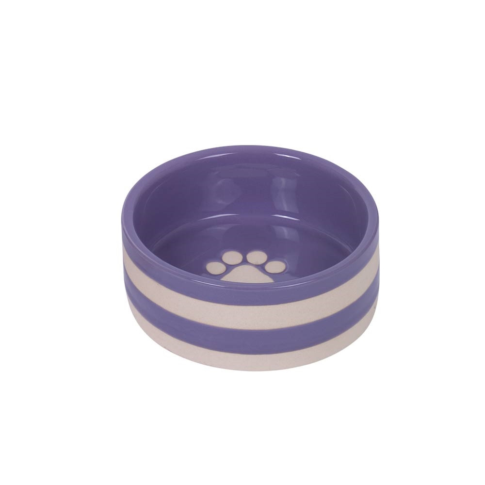 Keramieken schaal "Strio"  12,0 x 5,5 cm, 0,35 l lila/cream