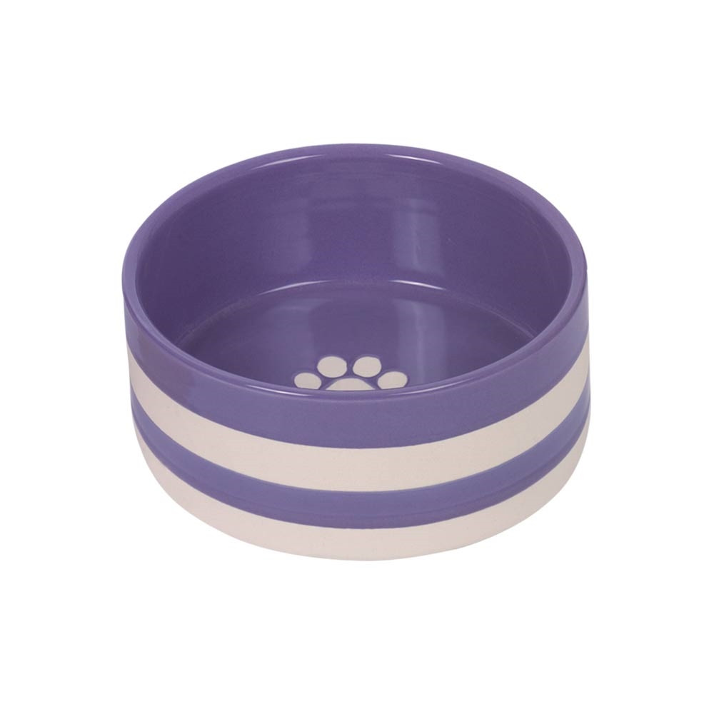 Keramieken schaal "Strio"  15,0 x 6,0 cm, 0,60 l lila/cream