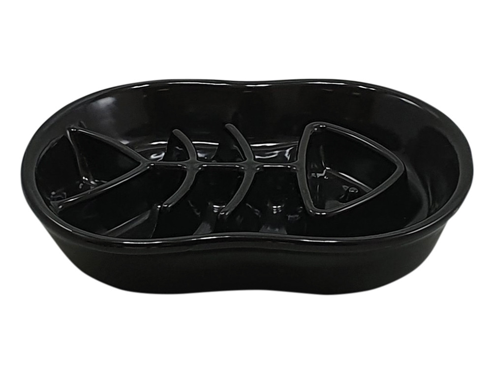 Anti-slikkom "Vis" 22,5 x 17 x 4 cm, 0,5 l zwart
